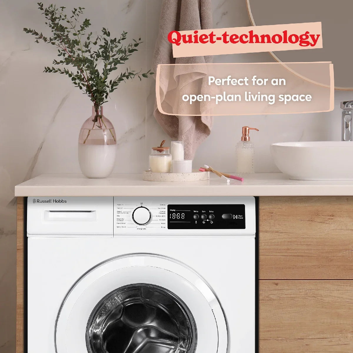 Russell Hobbs RH612W110W 10 Series 6kg Washing Machine with 1200rpm in White