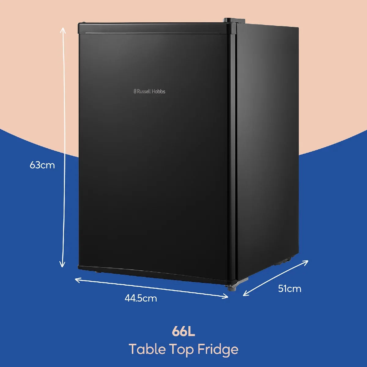 Russell Hobbs RH67TTLF0E1B 66L Mini Fridge in Black