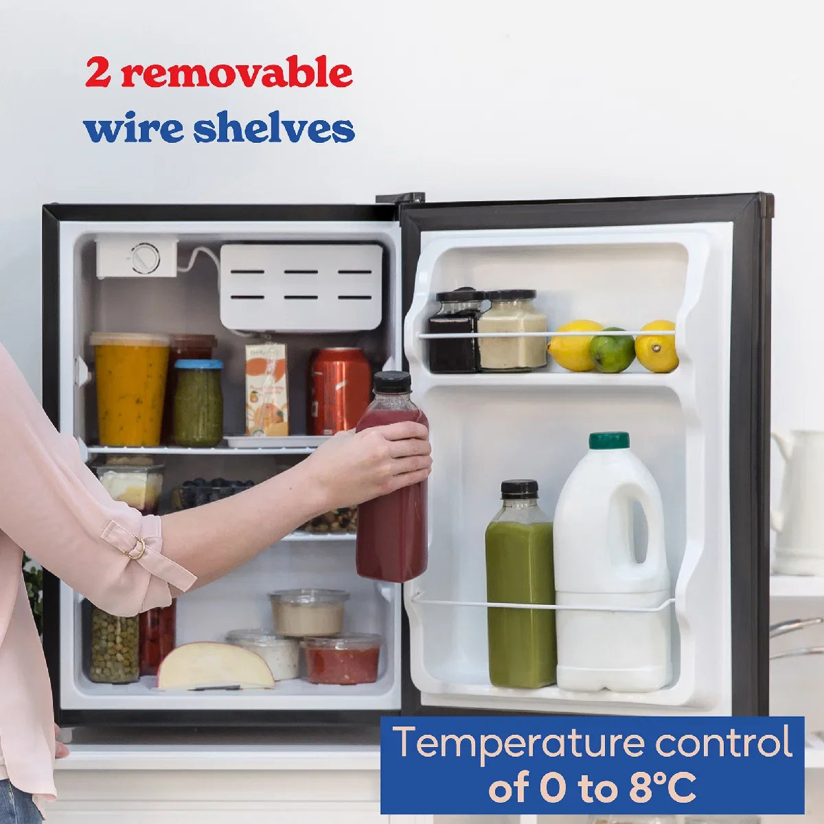 Russell Hobbs RH67TTLF0E1B 66L Mini Fridge in Black