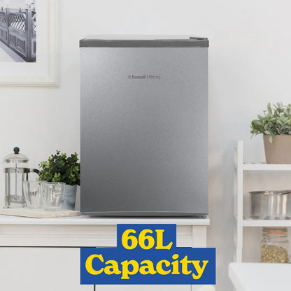 Russell Hobbs RH67TTLF0E1SS 66L Mini Fridge in Silver