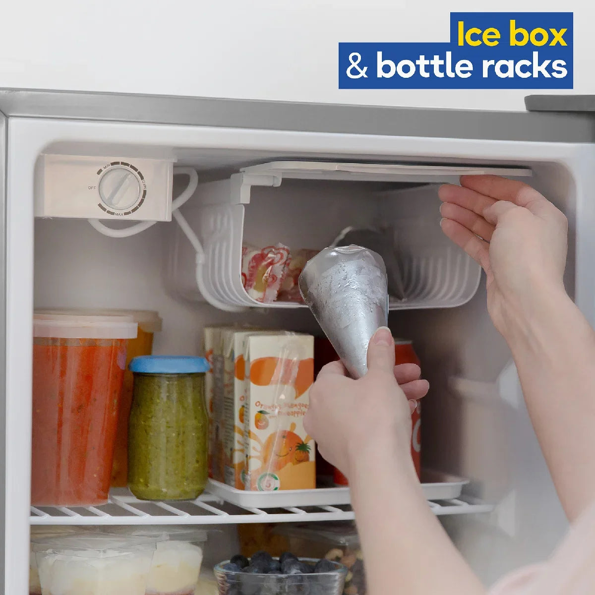 Russell Hobbs RH67TTLF0E1SS 66L Mini Fridge in Silver
