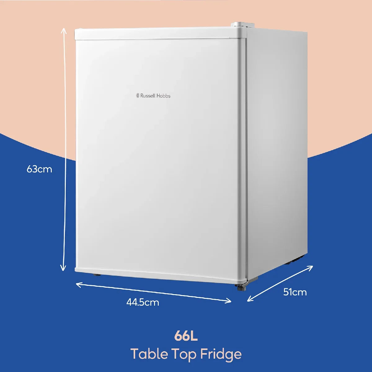 Russell Hobbs RH67TTLF0E1W 66L Mini Fridge in White
