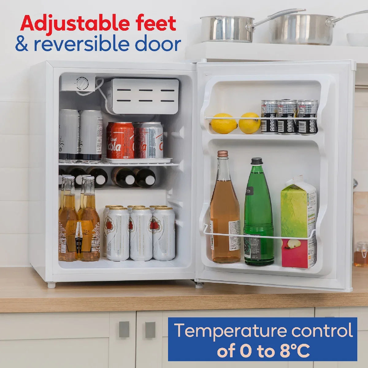 Russell Hobbs RH67TTLF0E1W 66L Mini Fridge in White