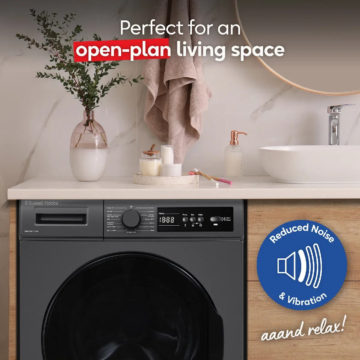 Russell Hobbs RH814W111AN 11 Series 8kg Washing Machine with 1400rpm in Anthracite
