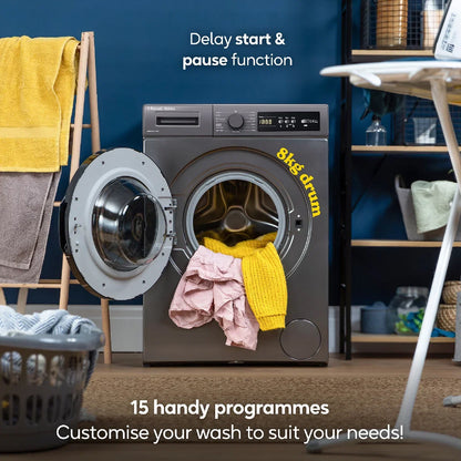 Russell Hobbs RH814W111AN 11 Series 8kg Washing Machine with 1400rpm in Anthracite