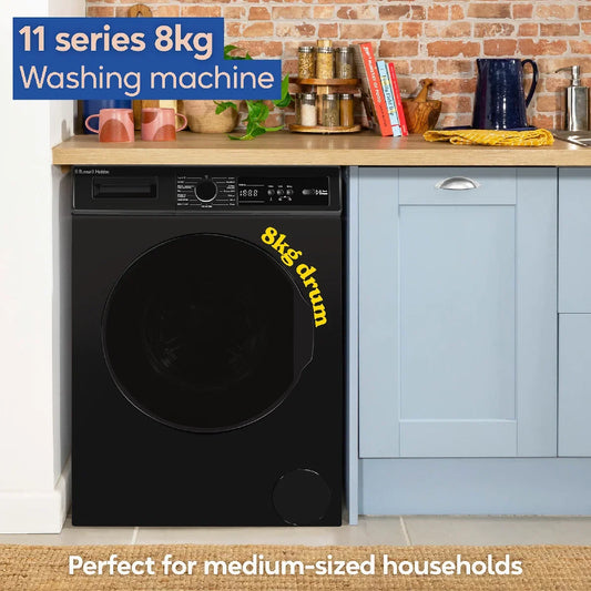 Russell Hobbs RH814W111B 11 Series 8kg Washing Machine with 1400rpm in Black