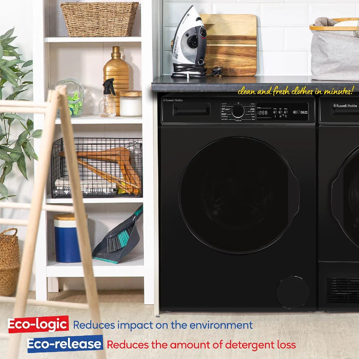 Russell Hobbs RH814W111B 11 Series 8kg Washing Machine with 1400rpm in Black