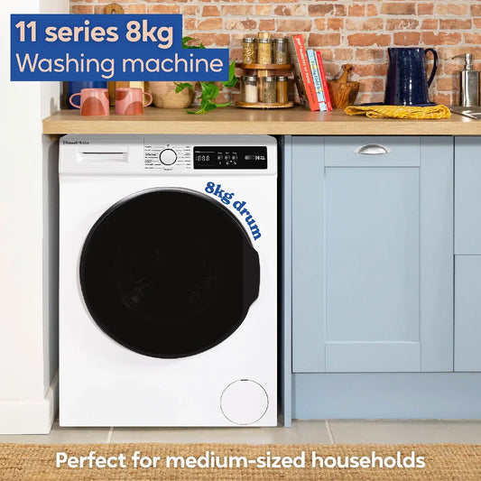 Russell Hobbs RH814W111W 11 Series 8kg Washing Machine with 1400rpm in White