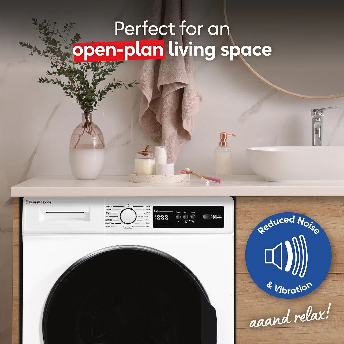 Russell Hobbs RH814W111W 11 Series 8kg Washing Machine with 1400rpm in White