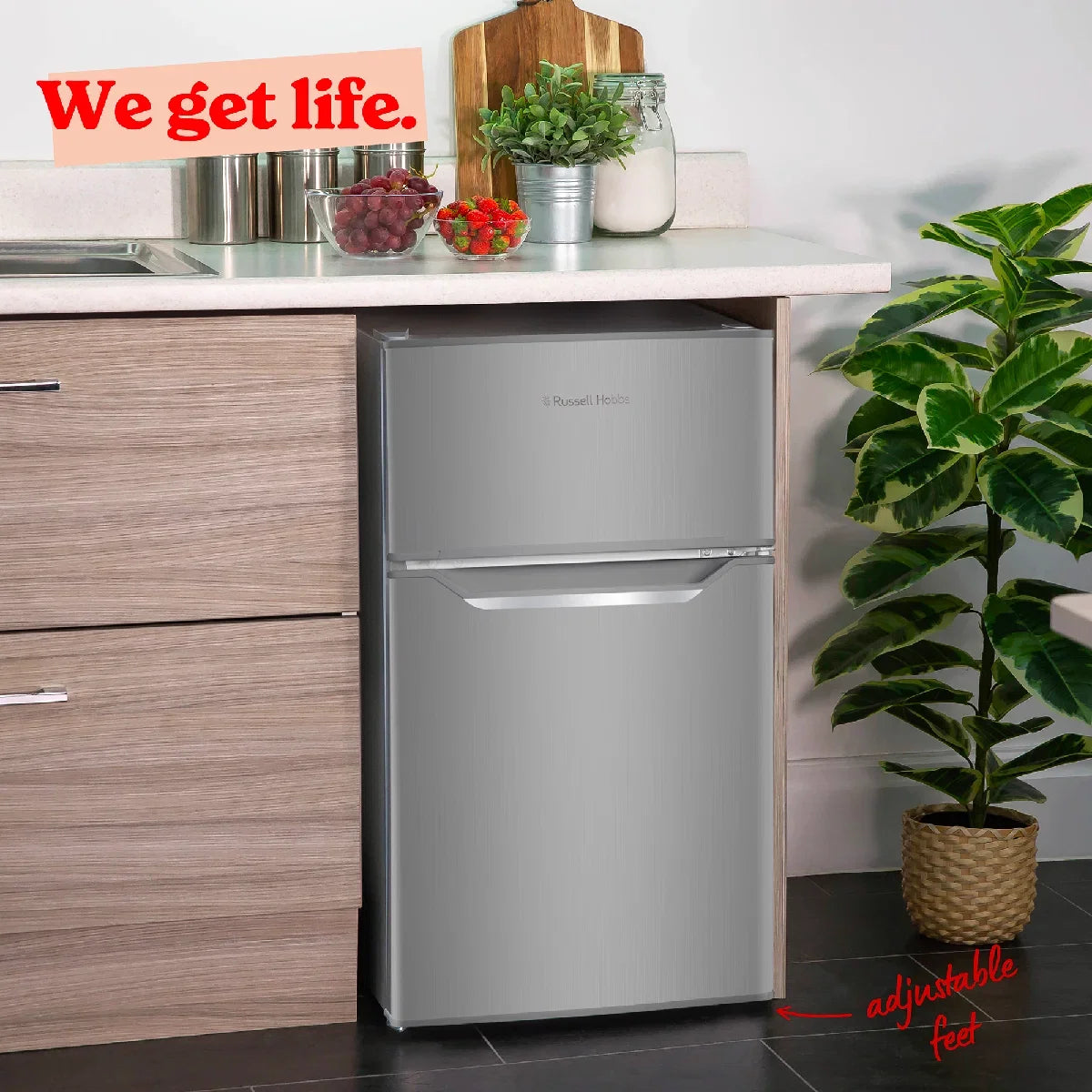 Russell Hobbs RH85UCFF482E1SS Under-Counter Fridge Freezer in Stainless Steel
