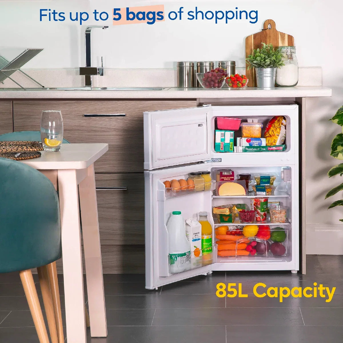 Russell Hobbs RH85UCFF482E1W Under-Counter Fridge Freezer in White