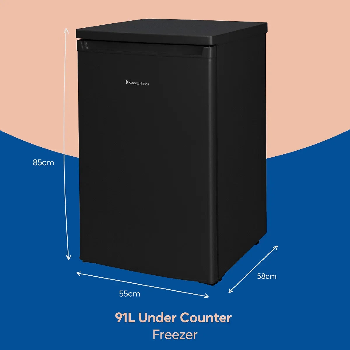 Russell Hobbs RH85UCFZ552E1B Under-Counter Freezer in Black