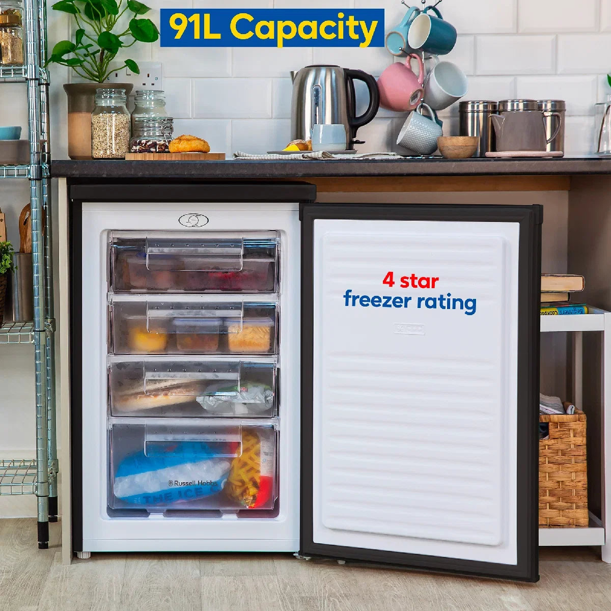 Russell Hobbs RH85UCFZ552E1B Under-Counter Freezer in Black