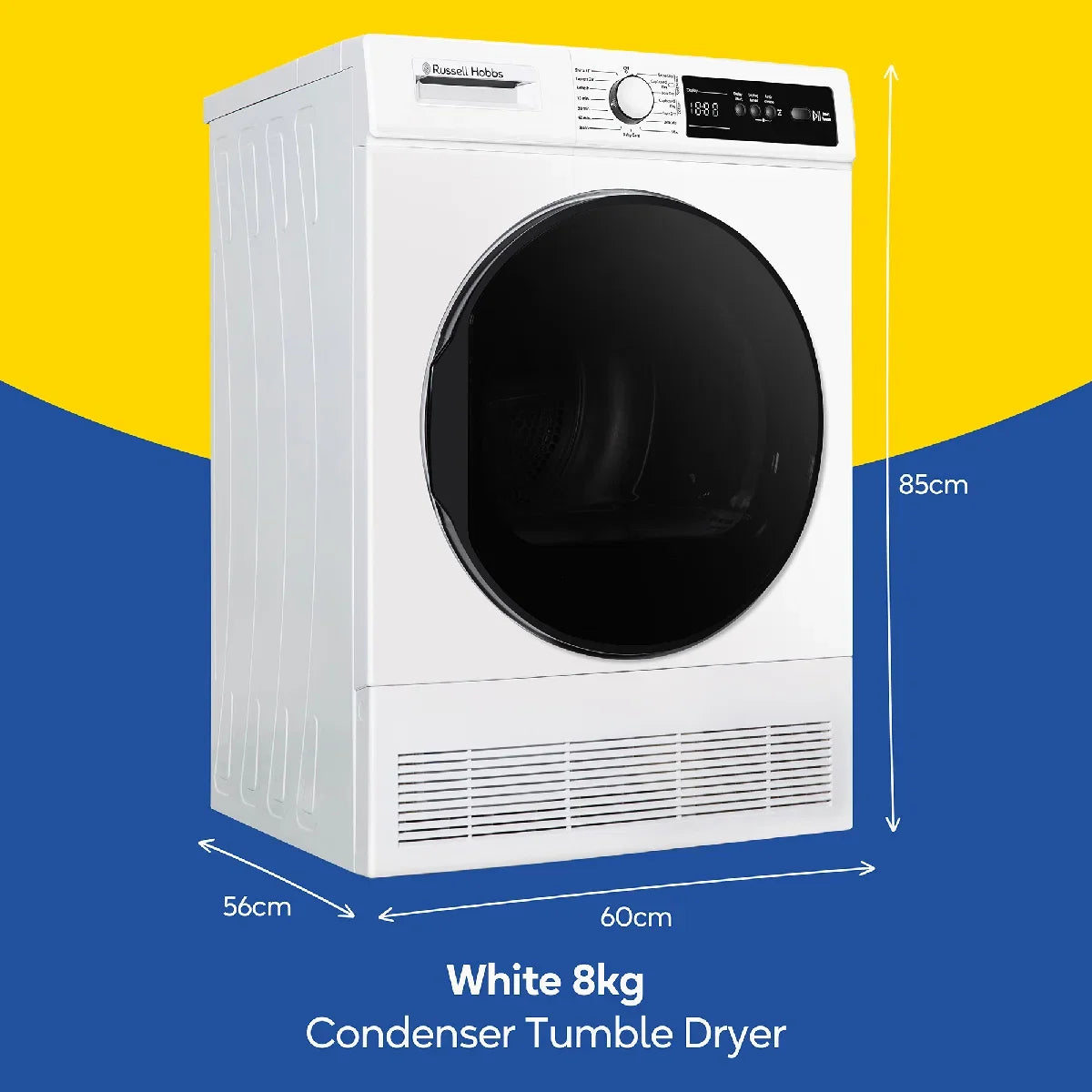 Russell Hobbs RH8CTD111W 11 Series, 8kg Condenser Dryer in White