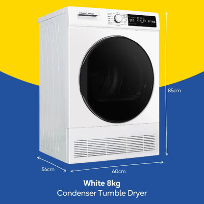 Russell Hobbs RH8CTD111W 11 Series, 8kg Condenser Dryer in White