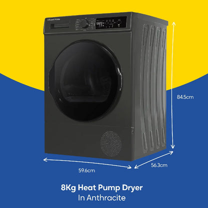 Russell Hobbs® RH8HPTD1E12AN, 8kg Heat Pump Dryer in Anthracite