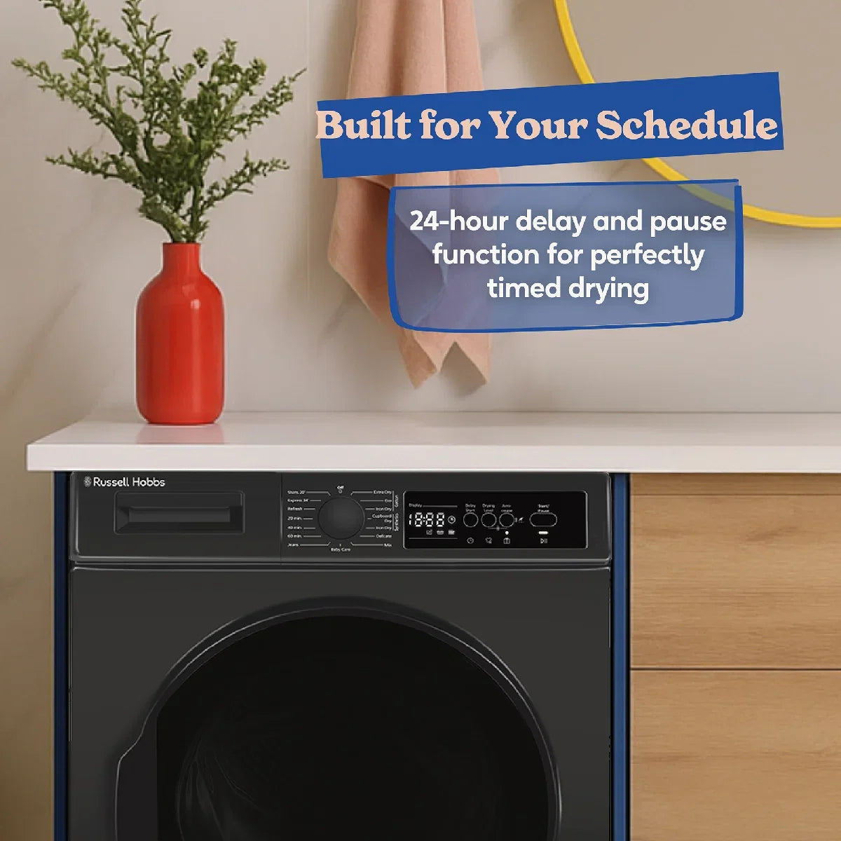 Russell Hobbs® RH8HPTD1E12AN, 8kg Heat Pump Dryer in Anthracite