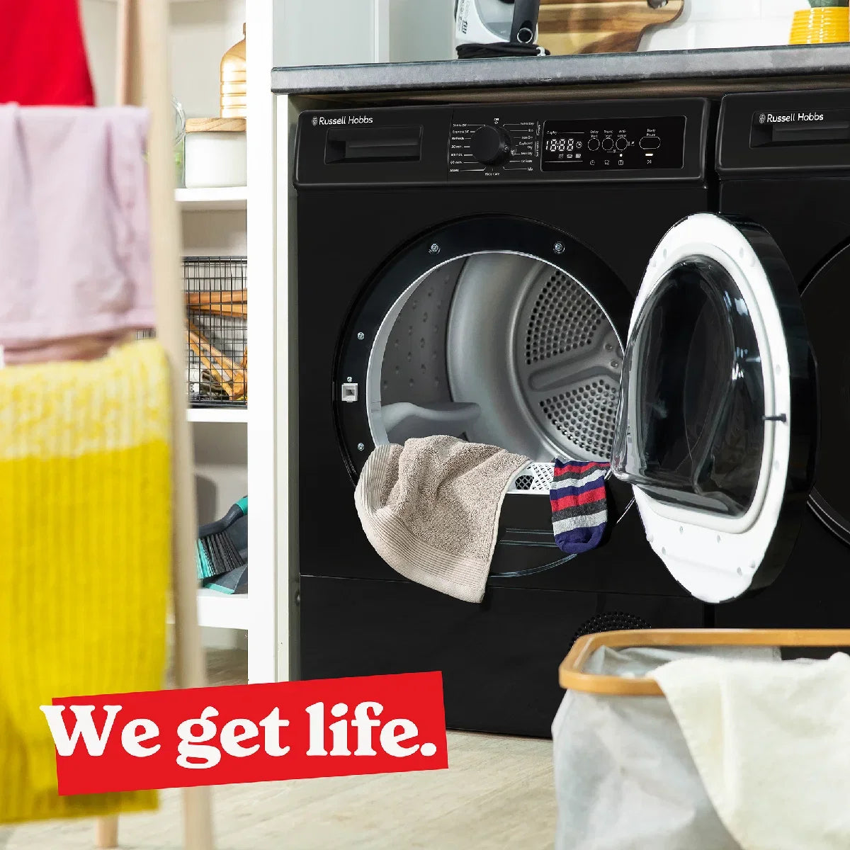 Russell Hobbs® RH8HPTD1E12B, 8kg Heat Pump Dryer in Black