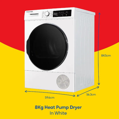 Russell Hobbs® RH8HPTD1E12W, 8kg Heat Pump Dryer in White