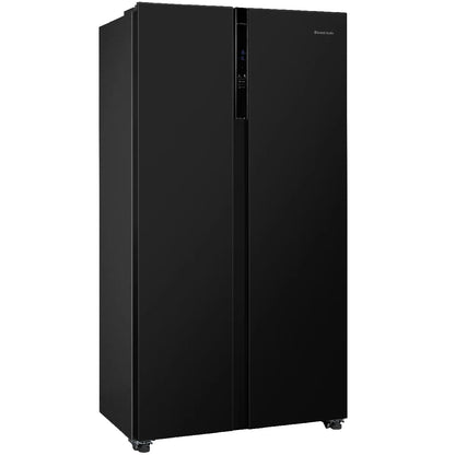 Russell Hobbs® RH90AFF201B 177cm high 90cm wide freestanding slimline American Fridge Freezer in Black