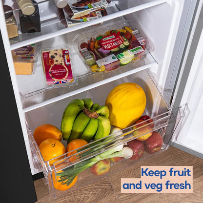 Russell Hobbs® RH90AFF201B 177cm high 90cm wide freestanding slimline American Fridge Freezer in Black