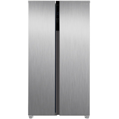 Russell Hobbs® RH90AFF201SS 177cm high 90cm wide freestanding slimline American Fridge Freezer in Stainless Steel