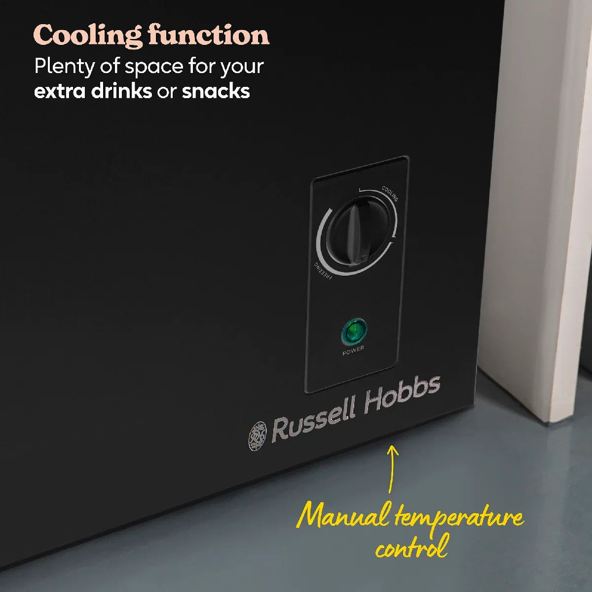 Russell Hobbs, RH99CF0E1B, 99L Compact Chest Freezer in Black