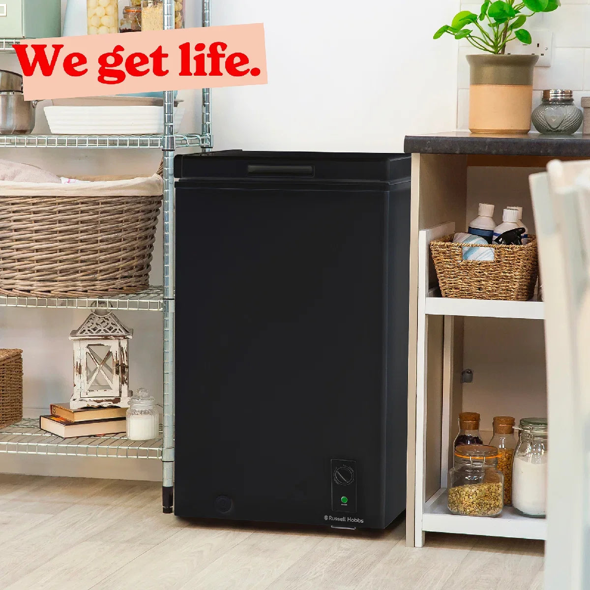 Russell Hobbs, RH99CF0E1B, 99L Compact Chest Freezer in Black