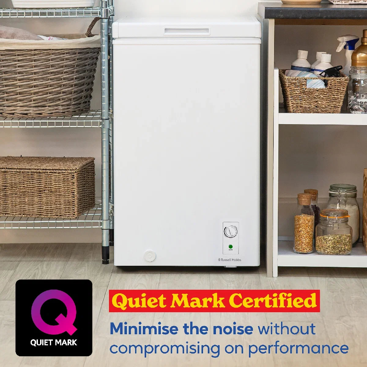 Russell Hobbs, RH99CF0E1W, 99L Compact Chest Freezer in White