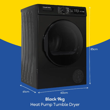 Russell Hobbs RH9HPTD111B 11 Series 9kg Heat Pump Tumble Dryer in Black