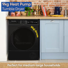 Russell Hobbs RH9HPTD111B 11 Series 9kg Heat Pump Tumble Dryer in Black
