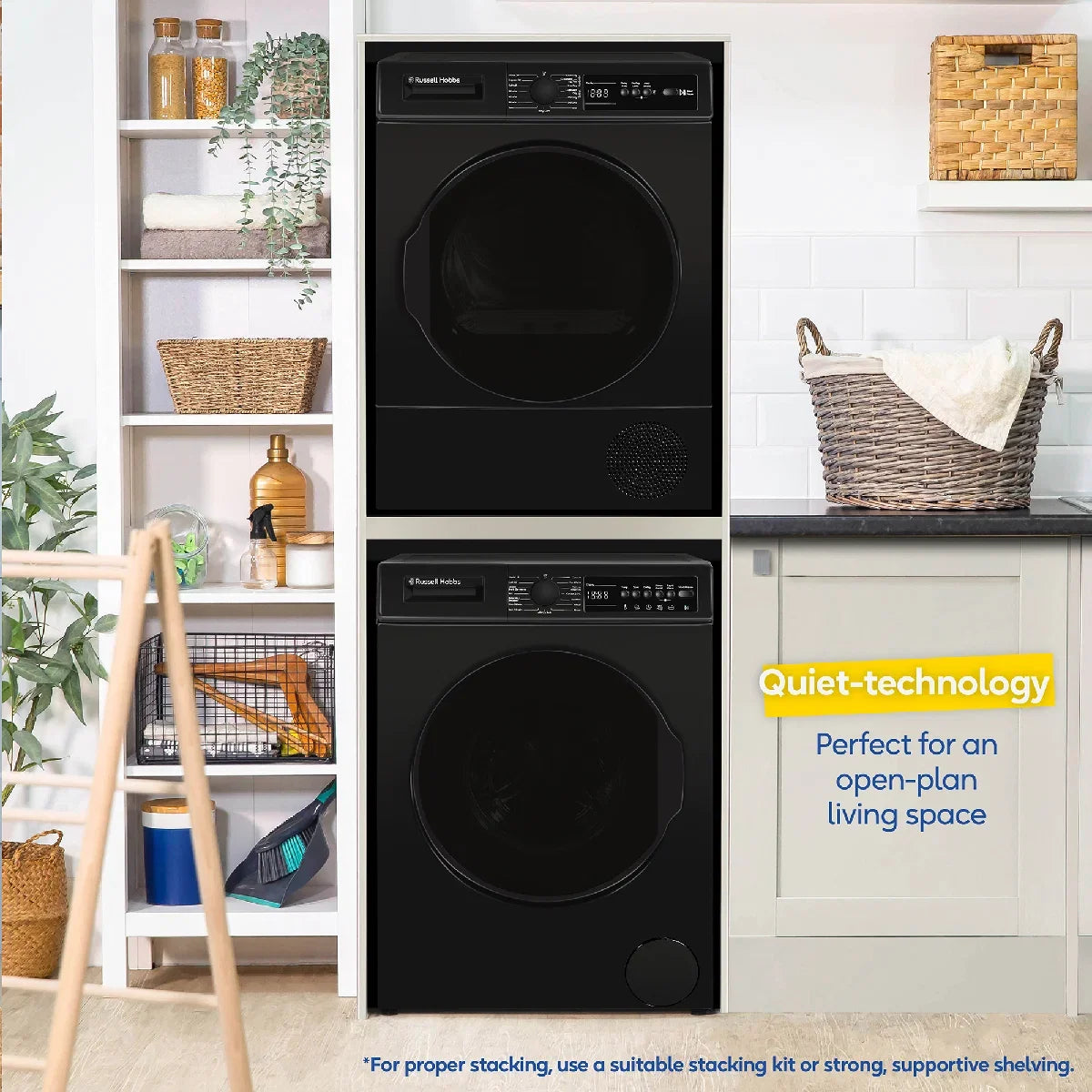 Russell Hobbs RH9HPTD111B 11 Series 9kg Heat Pump Tumble Dryer in Black