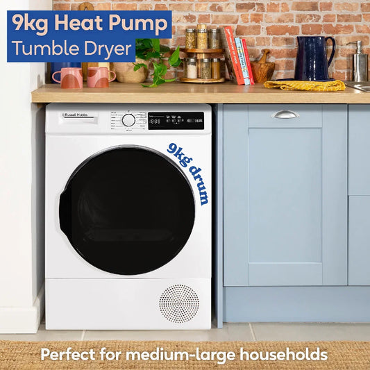 Russell Hobbs RH9HPTD111W 11 Series 9kg Heat Pump Tumble Dryer in White