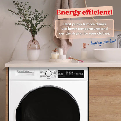 Russell Hobbs RH9HPTD111W 11 Series 9kg Heat Pump Tumble Dryer in White