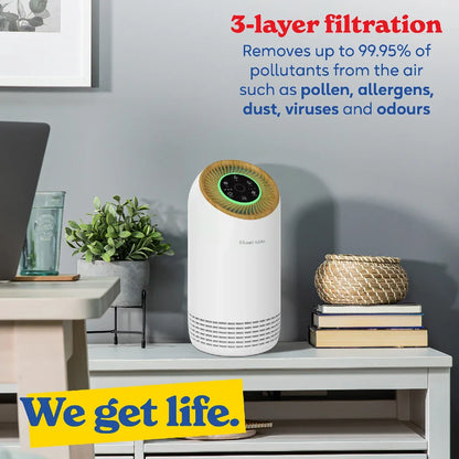 Russell Hobbs RHAP1031WDW, Clean Air Compact 2 Air Purifier in Wood & White
