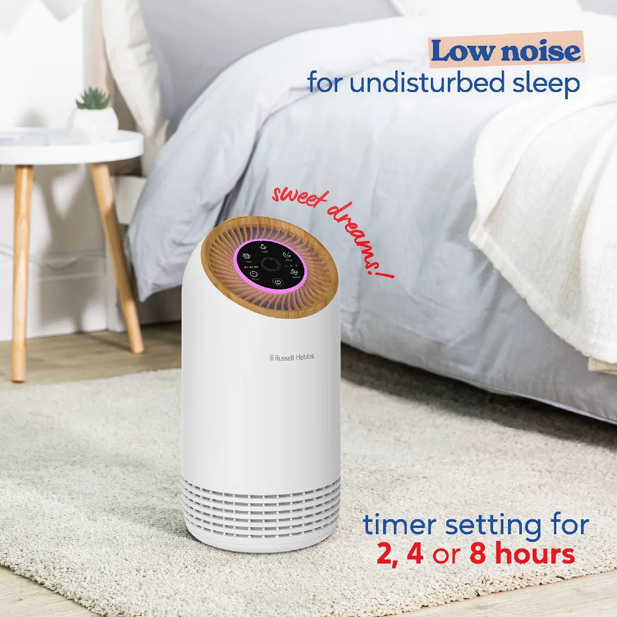 Russell Hobbs RHAP1031WDW, Clean Air Compact 2 Air Purifier in Wood & White