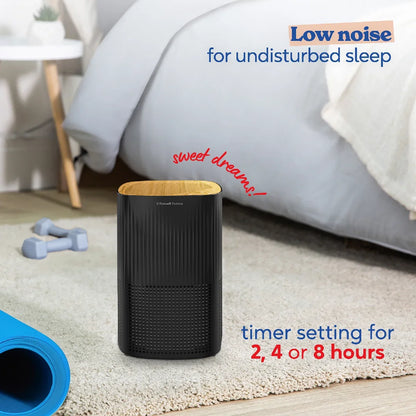 Russell Hobbs RHAP1032WDB, Clean Air Mini Aroma Air Purifier in Wood & Black
