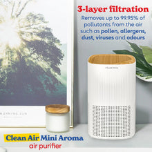 Russell Hobbs RHAP1032WDW, Clean Air Mini Aroma Air Purifier in Wood & White