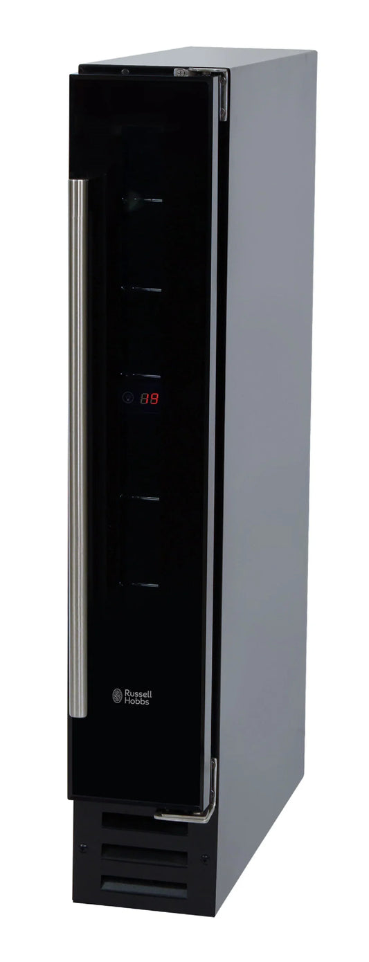Russell Hobbs RHBI7WC1 Black Glass Freestanding & Built In 7 Bottle Wine Cooler