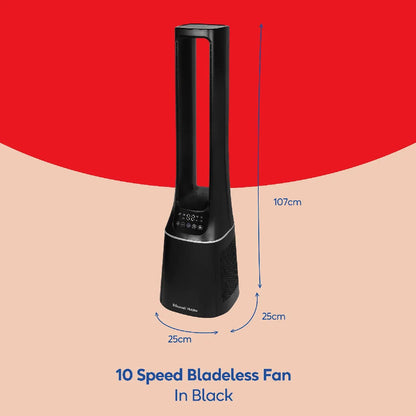 Russell Hobbs RHBLDL12B 10 Speed Bladeless Fan in Black