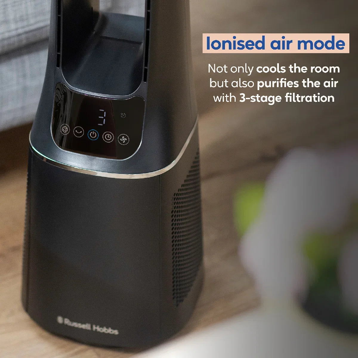 Russell Hobbs RHBLDL12B 10 Speed Bladeless Fan in Black
