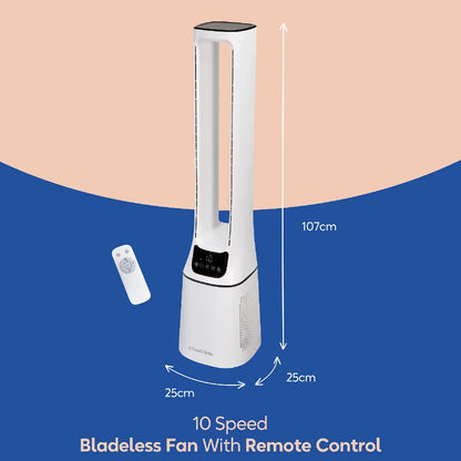 Russell Hobbs RHBLDL12 10 Speed Bladeless Fan in White