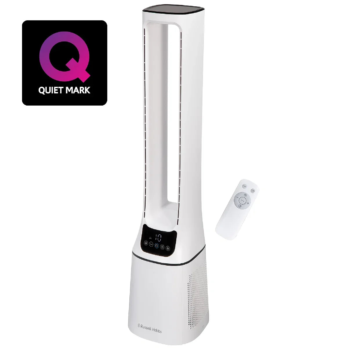 Russell Hobbs RHBLDL12 10 Speed Bladeless Fan in White