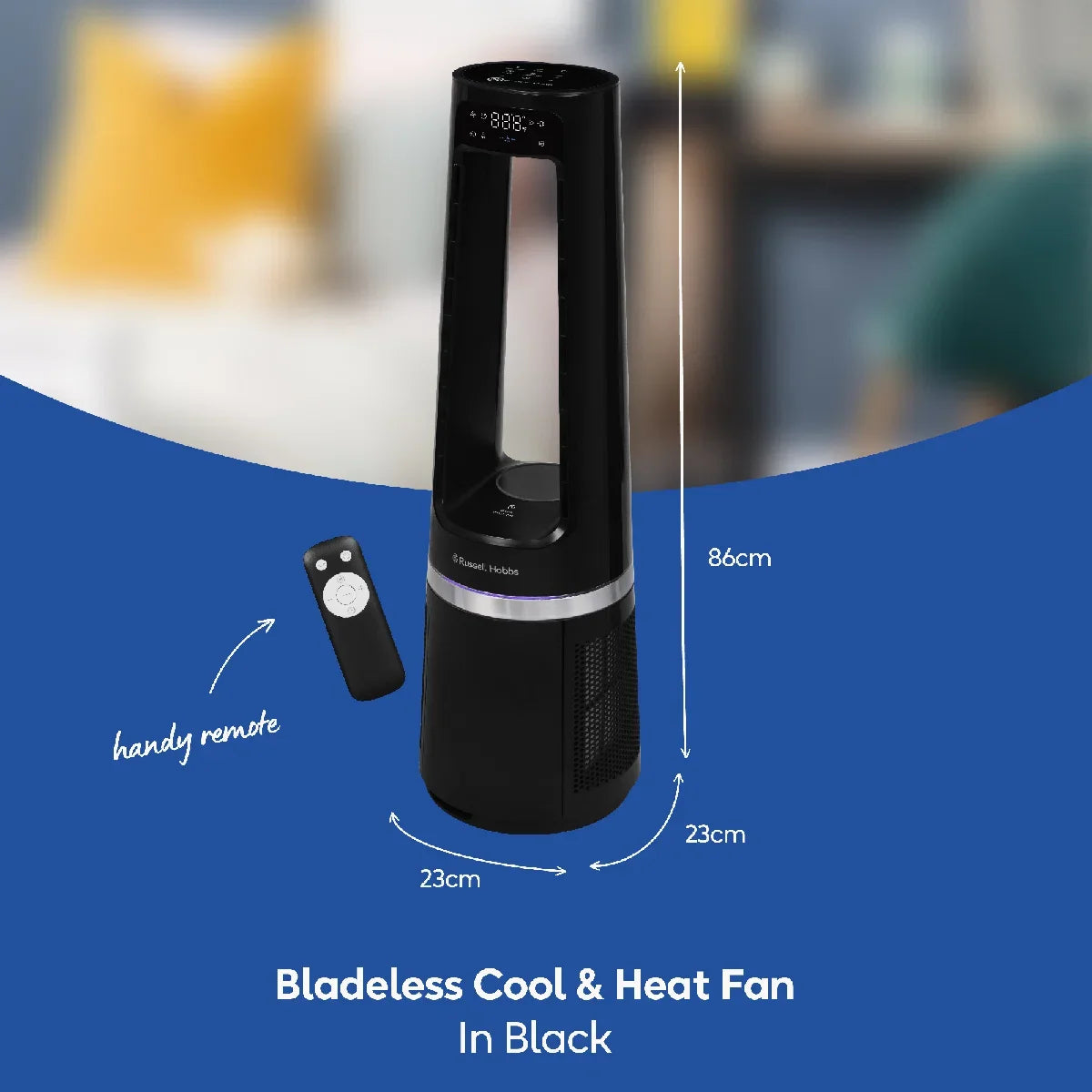 Russell Hobbs RHBLDL25B, Bladeless Cool and Heat in Black