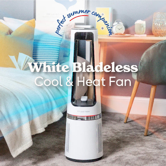 Russell Hobbs RHBLDL25W, Bladeless Cool and Heat in White