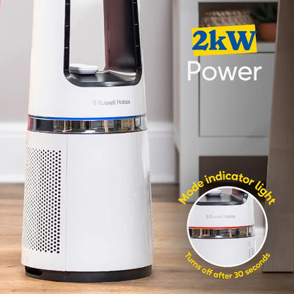 Russell Hobbs RHBLDL25W, Bladeless Cool and Heat in White