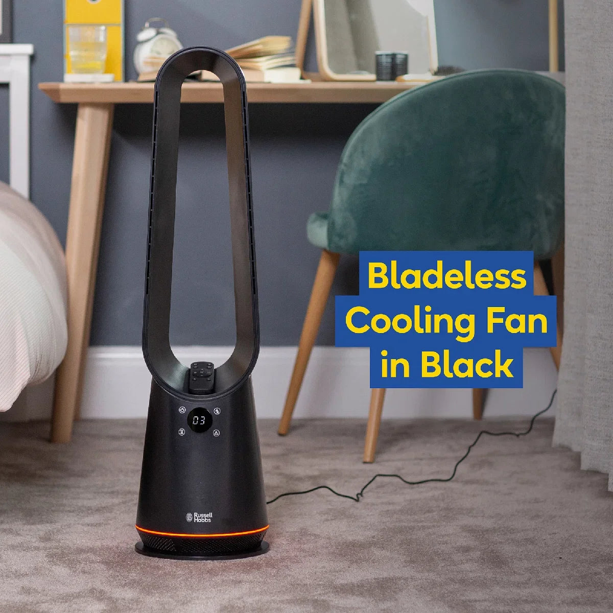 Russell Hobbs RHBLDLC25B, Bladeless Cooling Fan in Black