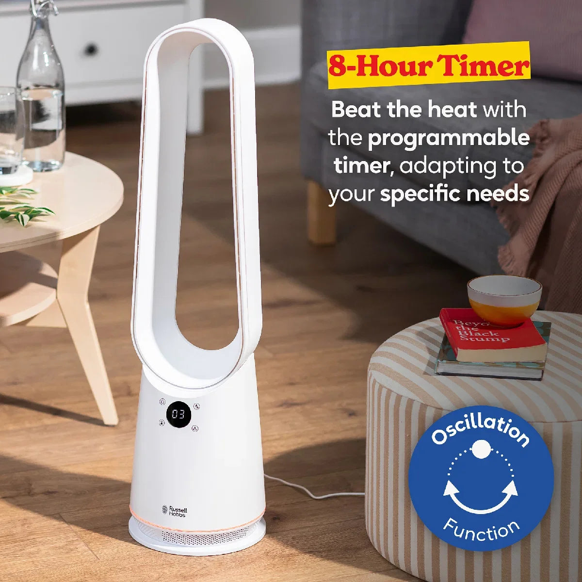 Russell Hobbs RHBLDLC25, Bladeless Cooling Fan in White