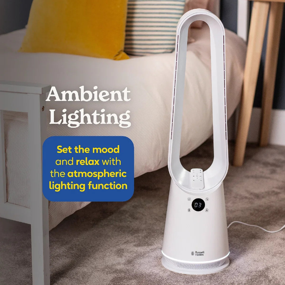 Russell Hobbs RHBLDLC25, Bladeless Cooling Fan in White