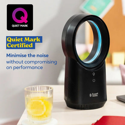 Russell Hobbs RHBLDLUSB25B, Compact Wireless Desk Fan in Black